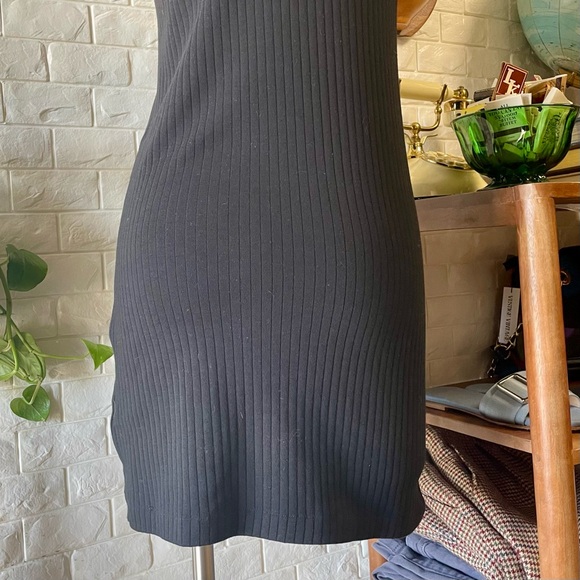 Helmut Lang Ribbed Cutout Mini Dress in Black Size Small - Picture 12 of 15